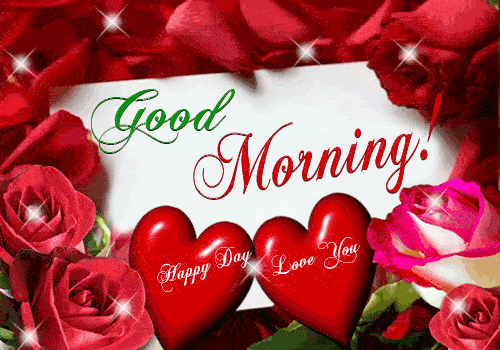 good morning romantic rose gif