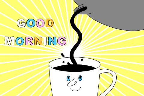 Good Morning Coffee Animation GIF
