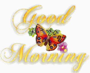 Good Morning GIF with Butterfly